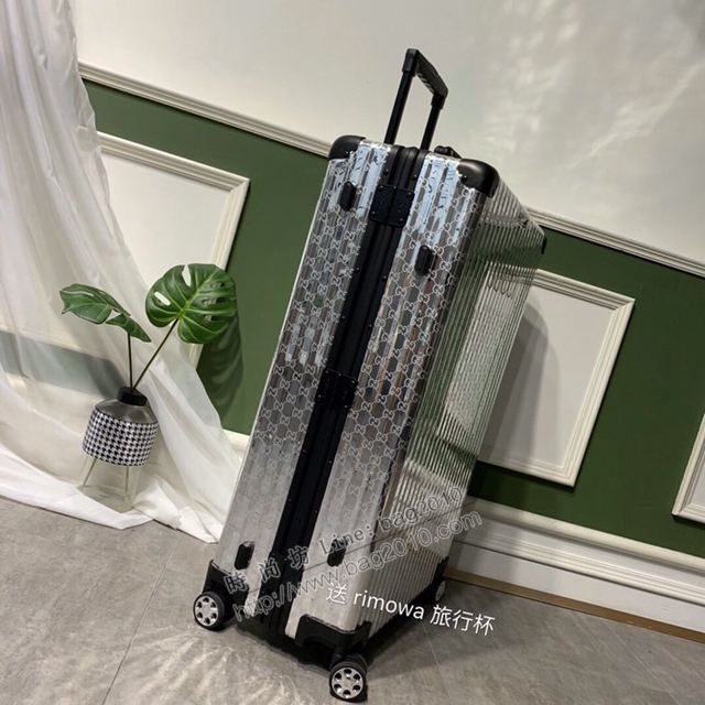 Gucci拉杆箱 66655 鏡面系列 古奇拉箱 全鋁鎂合金行李箱 四輪旅行箱xzx1107
